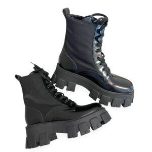 Marc Fisher LTD Black Lace Boots Size 8 1/2 NWOT